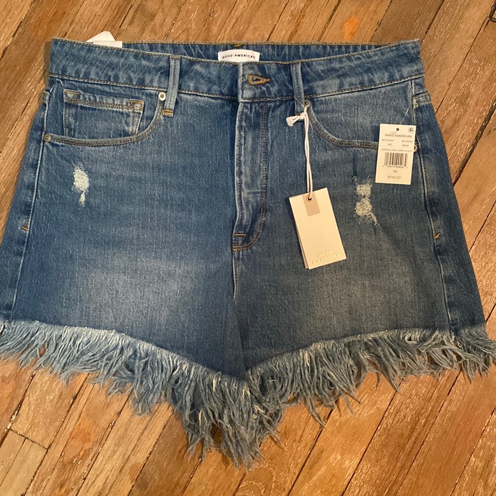 Good American jean bombshell shorts